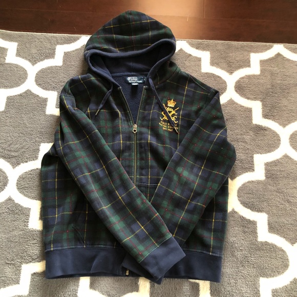 polo plaid hoodie